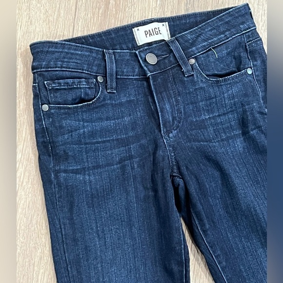 PAIGE Verdugo Ankle Size 25 Stretch Denim Dark Wash Lux Jeans - Picture 2 of 11